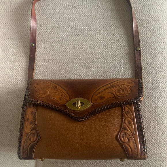 Joo Kay Hand Tooled Vintage Bag - Picture 1 of 5